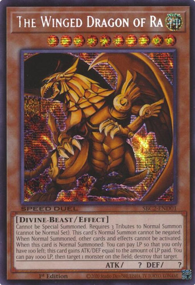 The Winged Dragon of Ra (SBC2-END01) - Prismatic Secret Rare