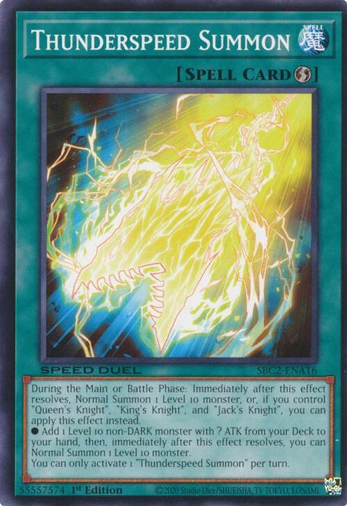 Thunderspeed Summon (SBC2-ENA16) - Common