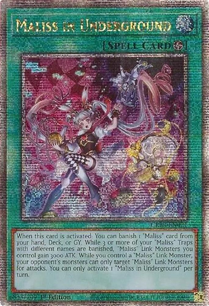 Maliss in Underground (Quarter Century Secret Rare) (CRBR-EN021) - Quarter Century Secret Rare