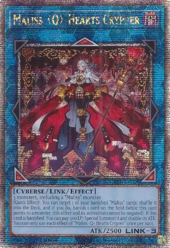 Maliss Q Hearts Crypter (Quarter Century Secret Rare) (CRBR-EN020) - Quarter Century Secret Rare