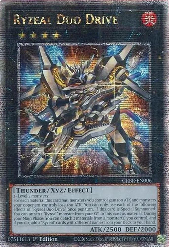 Ryzeal Duo Drive (Quarter Century Secret Rare) (CRBR-EN006) - Quarter Century Secret Rare