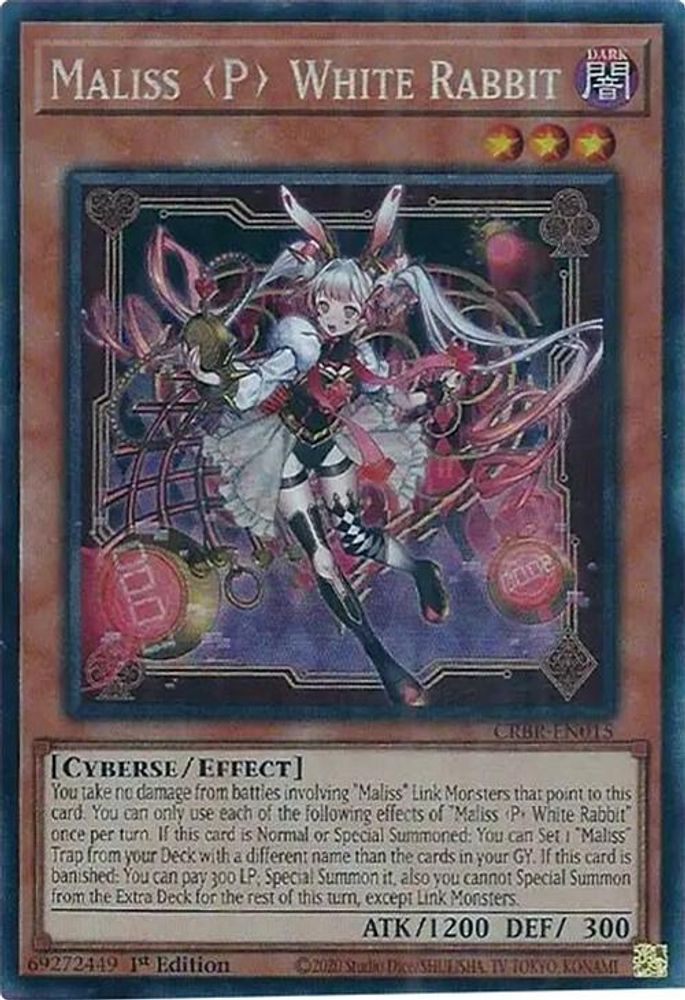 Maliss P White Rabbit (CR) (CRBR-EN015) - Collector's Rare