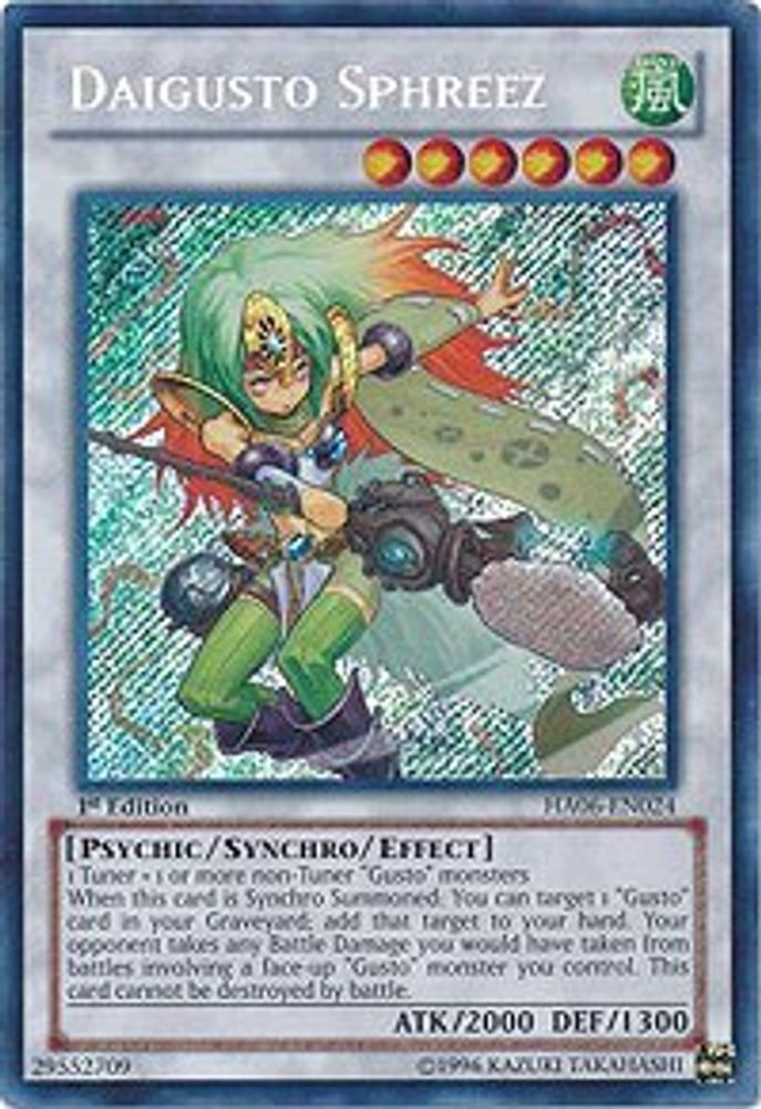 Daigusto Sphreez (HA06-EN024) - Secret Rare