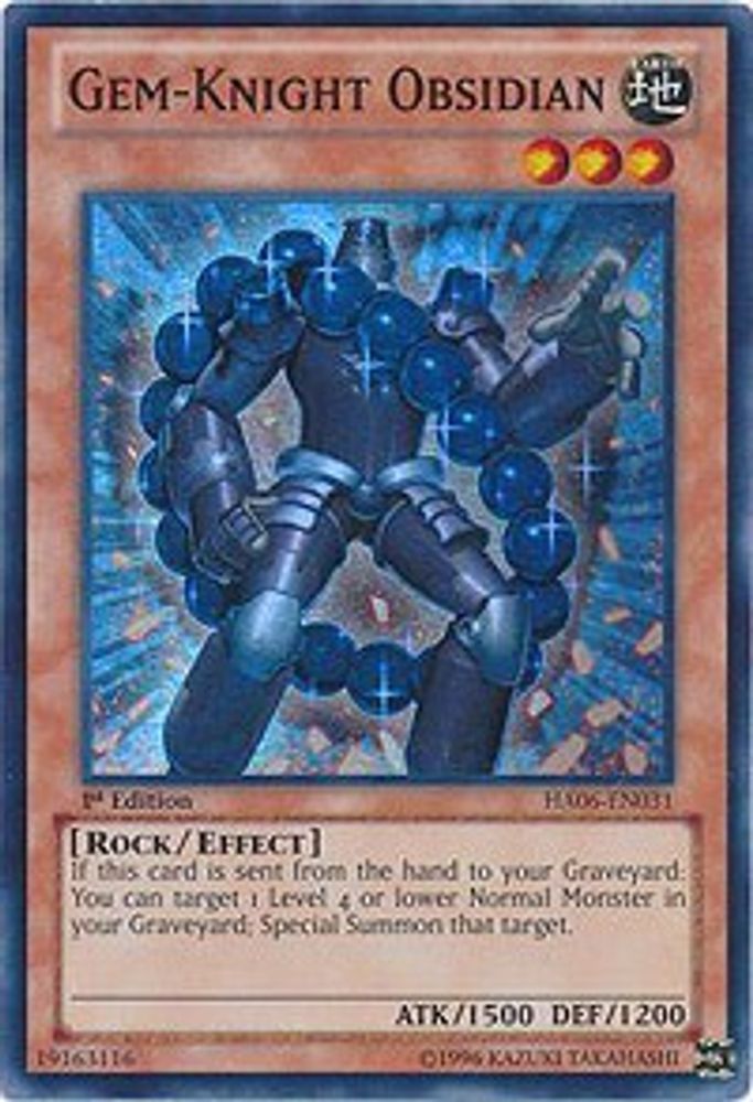 Gem-Knight Obsidian (HA06-EN031) - Super Rare