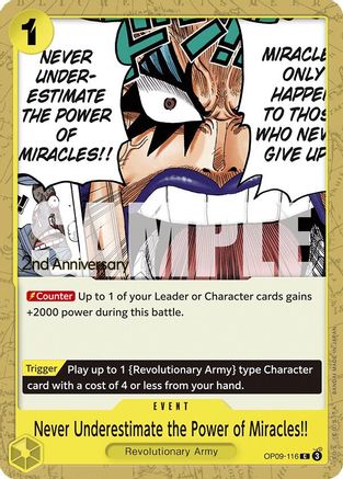 Never Underestimate the Power of Miracles!! (OP09-116) - Common