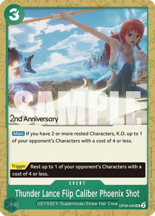 Thunder Lance Flip Caliber Phoenix Shot (OP09-040) - Uncommon