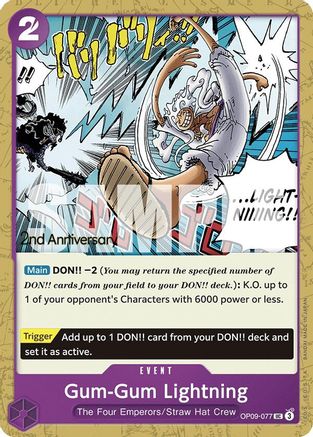 Gum-Gum Lightning (OP09-077) - Uncommon