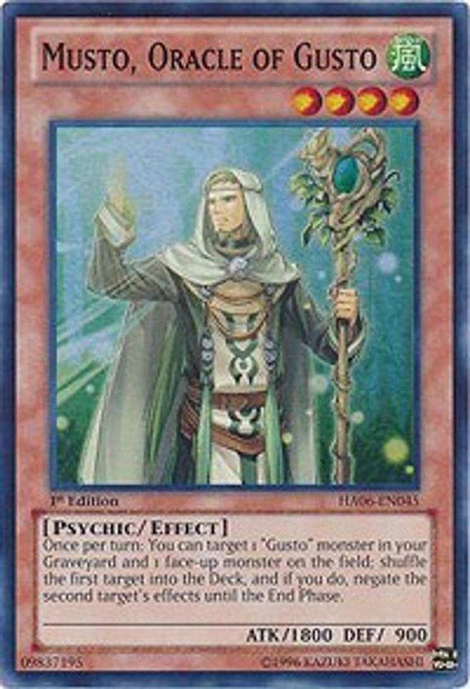Musto, Oracle of Gusto (HA06-EN045) - Super Rare