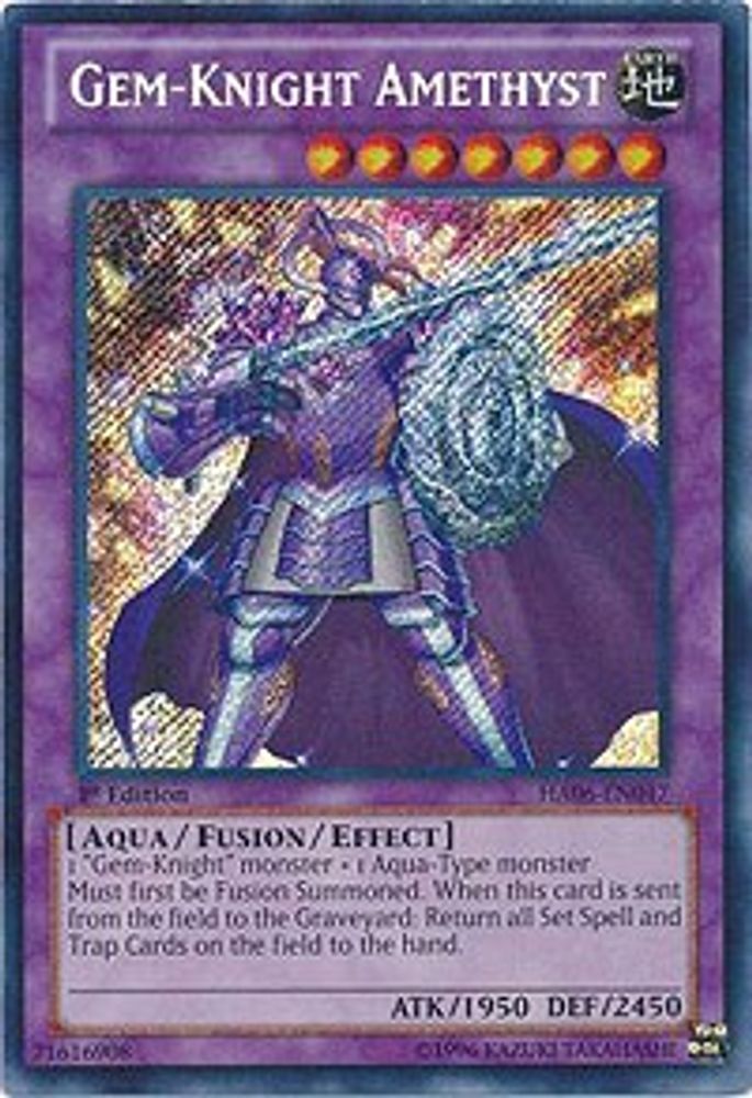 Gem-Knight Amethyst (HA06-EN047) - Secret Rare