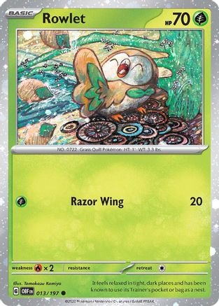 Rowlet (Cosmos Holo) 013/197  - Holofoil - Common
