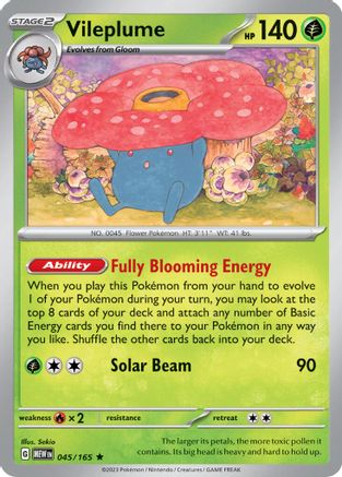 Vileplume 045/165  - Rare