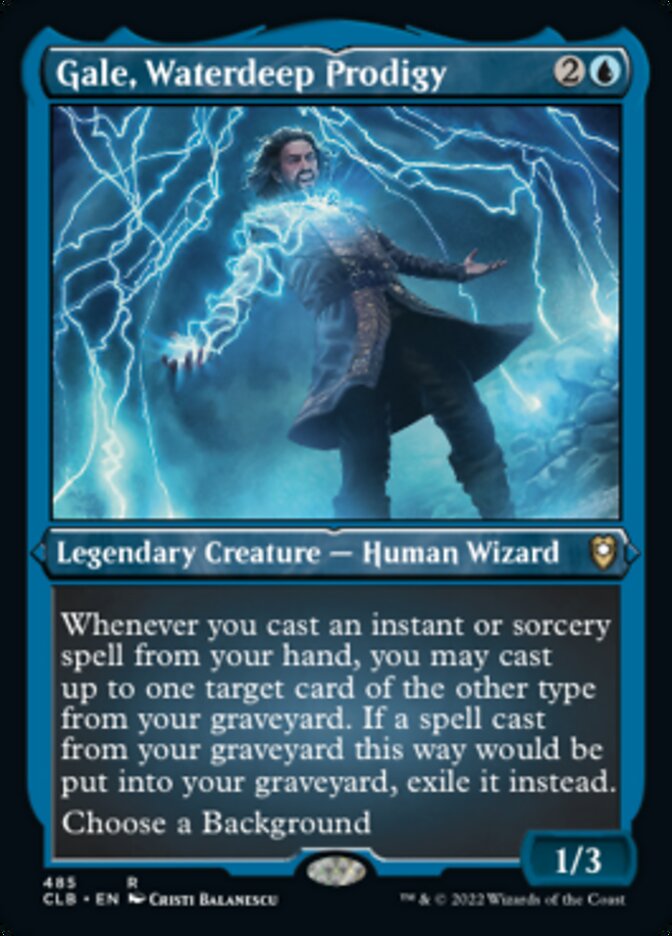 Gale, Waterdeep Prodigy (Foil Etched) [Commander Legends: Bataille pour Baldur's Gate] 