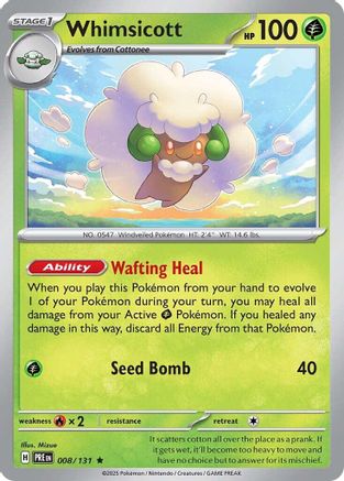 Whimsicott 008  - Holofoil - Rare