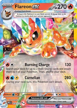 Flareon ex 014/131  - Holofoil - Double Rare