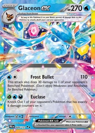 Glaceon ex 026/131  - Holofoil - Double Rare