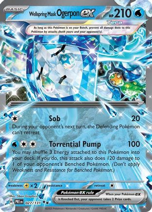 Wellspring Mask Ogerpon ex 027/131  - Holofoil - Double Rare