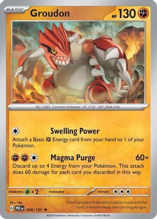 Groudon 049  - Holofoil - Rare