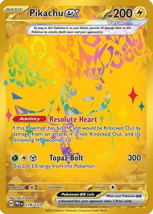 Pikachu ex 179/131  - Holofoil - Hyper Rare