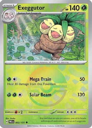 Exeggutor (Poke Ball Pattern) 002  - Holofoil - Uncommon