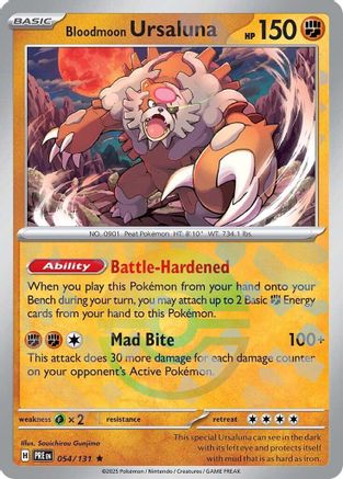 Bloodmoon Ursaluna (Poke Ball Pattern) 054  - Holofoil - Rare