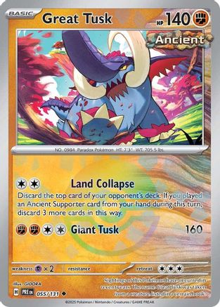 Great Tusk (Poke Ball Pattern) 055  - Holofoil - Uncommon