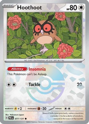Hoothoot (Poke Ball Pattern) 077  - Holofoil - Common