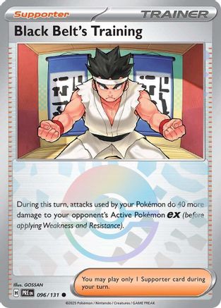 Black Belt's Training (Poke Ball Pattern) 096/131  - Holofoil - Common