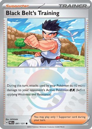 Black Belt's Training (Poke Ball Pattern) 097/131  - Holofoil - Common