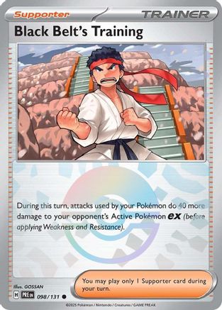 Black Belt's Training (Poke Ball Pattern) 098/131  - Holofoil - Common