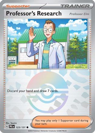 Professor's Research [Professor Elm] (Poke Ball Pattern) 123  - Holofoil - Common
