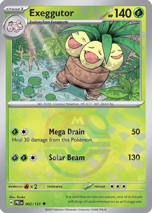 Exeggutor (Master Ball Pattern) 002  - Holofoil - Uncommon