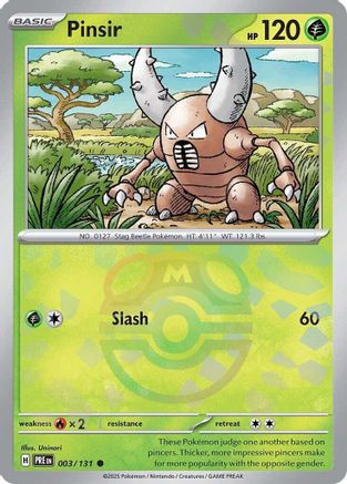 Pinsir (Master Ball Pattern) 003  - Holofoil - Common