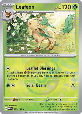 Leafeon (Master Ball Pattern) 005  - Holofoil - Rare