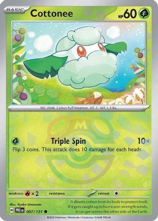 Cottonee (Master Ball Pattern) 007  - Holofoil - Common