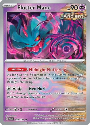Flutter Mane (Master Ball Pattern) 043  - Holofoil - Rare
