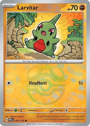 Larvitar (Master Ball Pattern) 047  - Holofoil - Common
