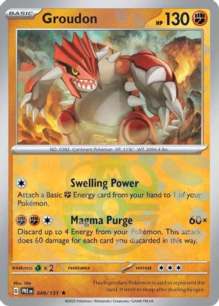 Groudon (Master Ball Pattern) 049  - Holofoil - Rare