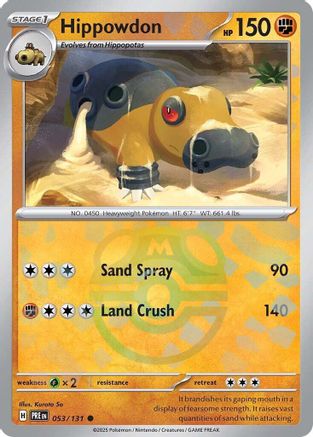 Hippowdon (Master Ball Pattern) 053  - Holofoil - Common