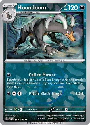 Houndoom (Master Ball Pattern) 063  - Holofoil - Common