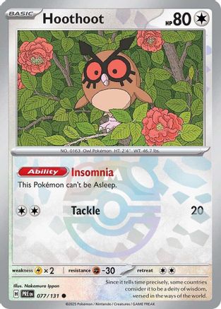 Hoothoot (Master Ball Pattern) 077  - Holofoil - Common