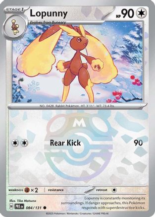 Lopunny (Master Ball Pattern) 084  - Holofoil - Common