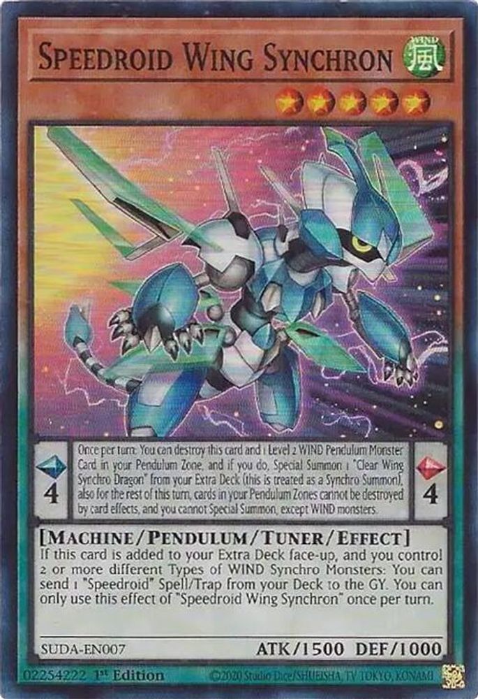 Speedroid Wing Synchron (SUDA-EN007) - Super Rare