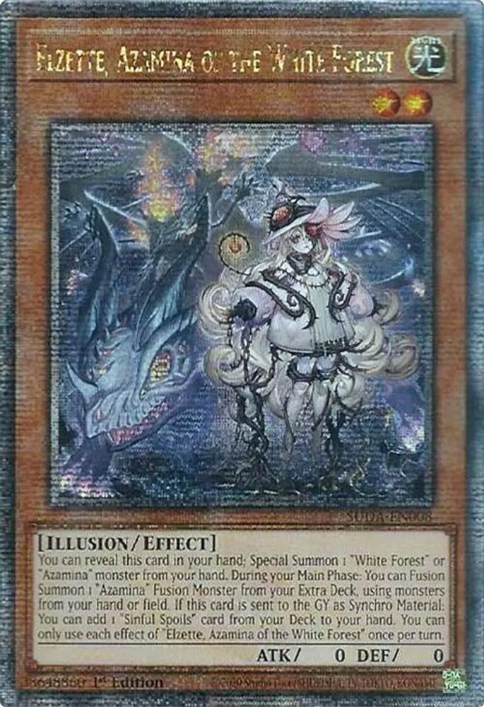 Elzette, Azamina of the White Forest (Quarter Century Secret Rare) (SUDA-EN008) - Quarter Century Secret Rare