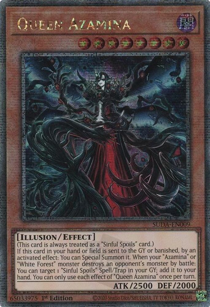 Queen Azamina (Quarter Century Secret Rare) (SUDA-EN009) - Quarter Century Secret Rare
