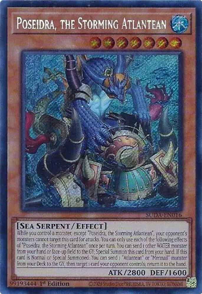 Poseidra, the Storming Atlantean (SUDA-EN016) - Secret Rare