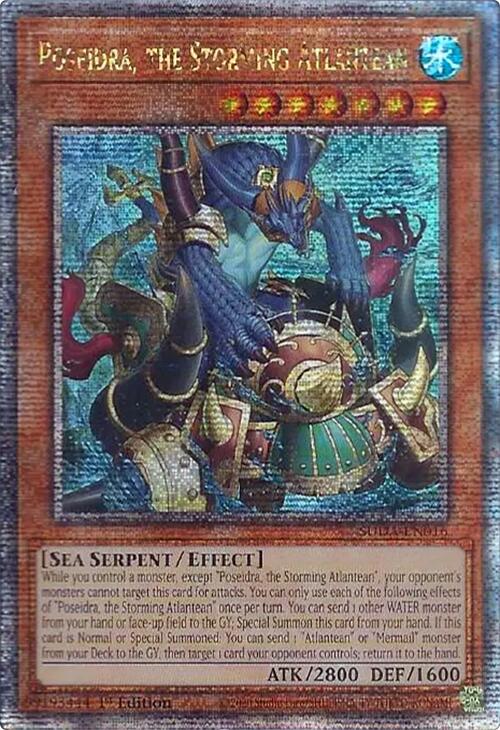 Poseidra, the Storming Atlantean (Quarter Century Secret Rare) (SUDA-EN016) - Supreme Darkness 1st Edition