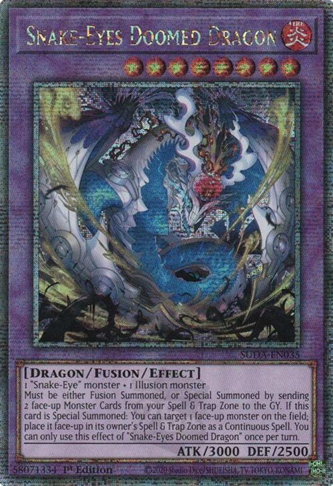 Snake-Eyes Doomed Dragon (Quarter Century Secret Rare) (SUDA-EN035) - Quarter Century Secret Rare
