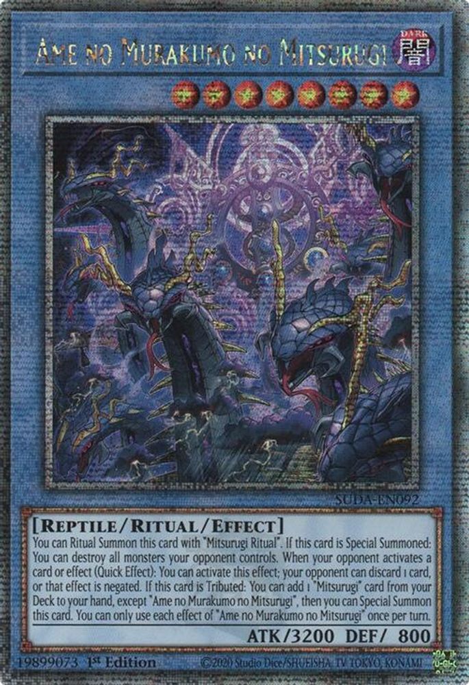 Ame no Murakumo no Mitsurugi (Quarter Century Secret Rare) (SUDA-EN092) - Quarter Century Secret Rare