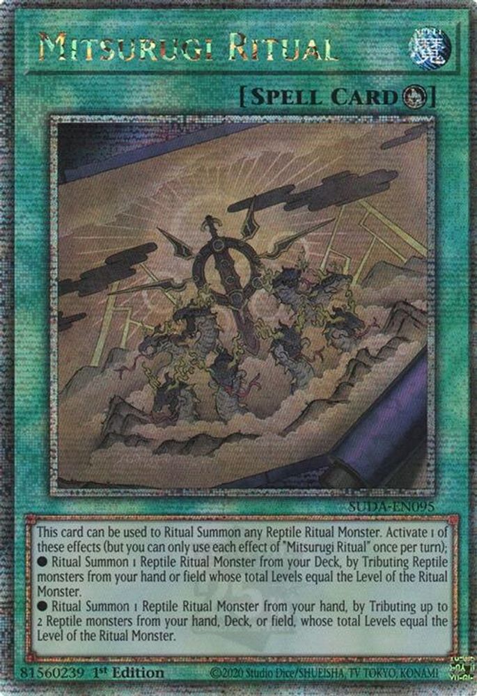 Mitsurugi Ritual (Quarter Century Secret Rare) (SUDA-EN095) - Quarter Century Secret Rare