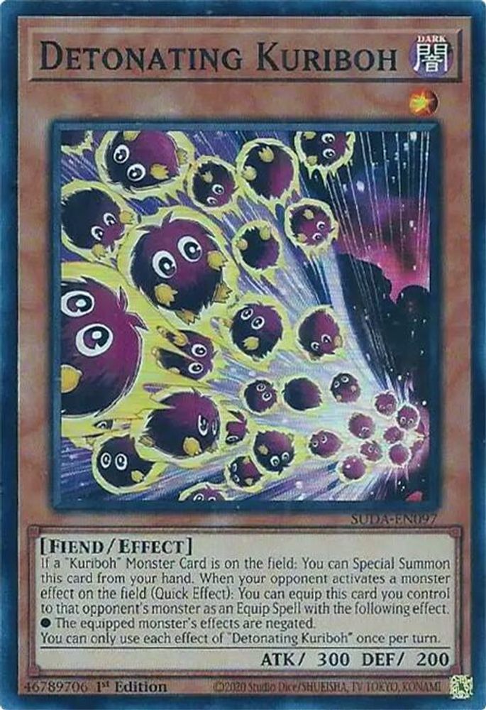 Detonating Kuriboh (SUDA-EN097) - Super Rare